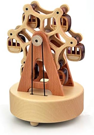 Binkegg Play [О новогодишна елка] Дрвен ветер на ветерот Ферис Вил музички кутија со музичко движење „Санкио“