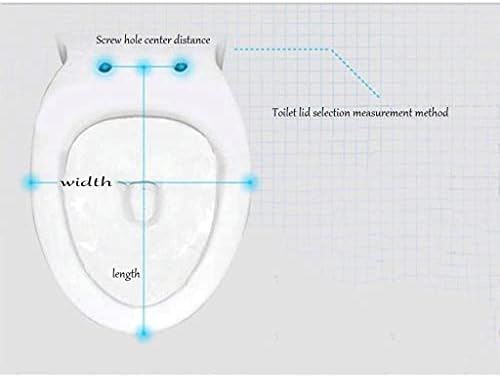 Капа на тоалетот Liruxun - Лесна блиска бела пластика издолжена удобна ергономска дизајн бавно затворање на капакот на капакот