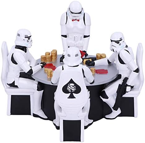 Немесис сега оригиналната фигура за коцкање на лицето Stormtrooper Poker, бела, 18,3 см