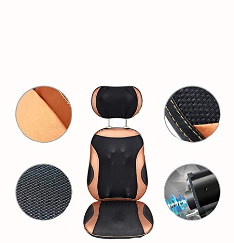 Raxinbang neck massager Household PU Leather 20 Massage Head Pure Copper Motor 90 Degree Stereo Massage Breathable Mesh High Frequency Vibration Neck Waist Back Multifunctional Massage Cushion