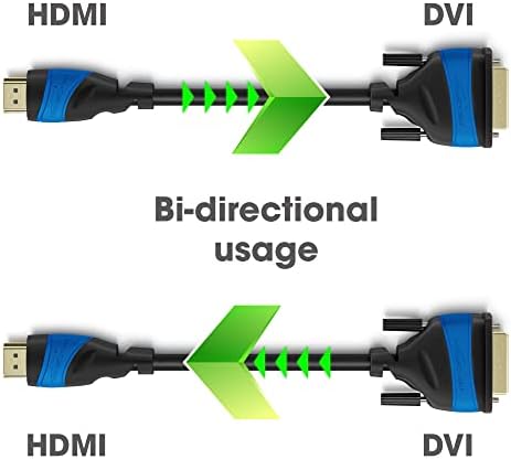Кабел за адаптер HDMI DVI со A.I.S. Заштита на мешање на сигналот-25ft од Cableirect