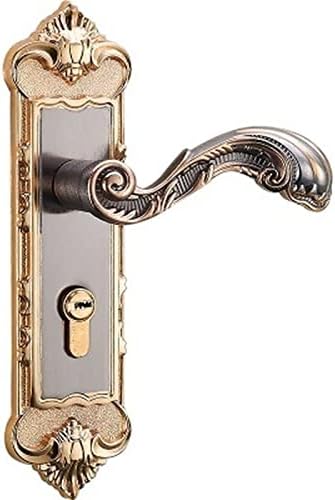 Врати на вратата на WTAIS Европски стил Ретро врата рачка за заклучување на алуминиумска легура гроздобер внатрешна спална соба