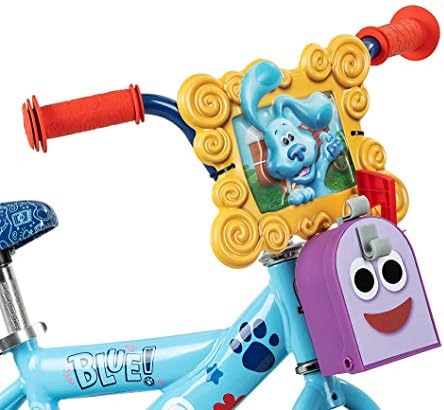 Clues на Nickelodeon Blue и велосипед за деца, 12-инчни тркала, на возраст од 2-4 години, тркала за обука и трицикл