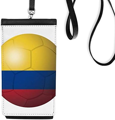 Колумбија Национално знаме Фудбалски фудбалски телефонски паричник чанта што виси мобилна торбичка црн џеб
