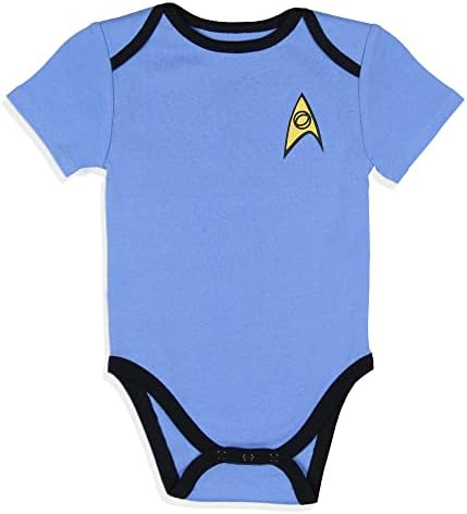 Основни Бои На Екипажот На Ѕвездени Патеки За Новороденчиња Униформа На Екипажот Црвено Златно Сино Спиење 3 Спакувајте Пижами За Спиење
