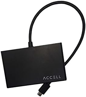 Accell USB-C HDMI мулти-мониторски сплитер-HDMI 1.4 мулти-струен транспорт центар-1x USB Type-C конектор, 3x HDMI 1.4B излез, 4K UHD @30Hz,