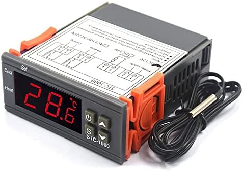 Дигитален контролер на температура Термостат термостат Терморегулаторско реле за инкубатор LED 10A Сензор за ладење на греење STC-1000