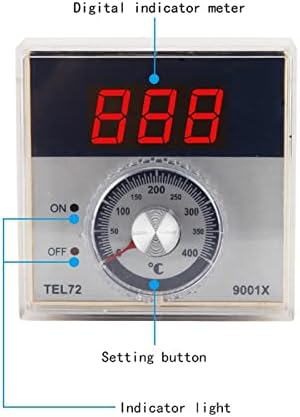 Контролер на температура на Gors покажувач k тип Е тип Дигитален термостат TED-2001/TEL72-9001X 400 Целзиусови 220VAC 72 * 72мм