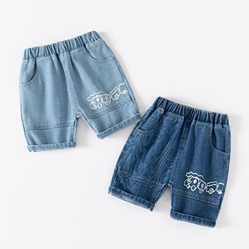 Детски момчиња шорцеви летни тексас панталони шорцеви џеб обична облека за надворешни работи за деца за деца во кошарка шорцеви