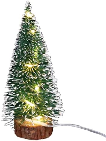 Мини ПРЕДВОДЕНА Новогодишна Елка Мал Вештачки Бор Со Лесен Божиќен Декор 15 см Новогодишни Елки