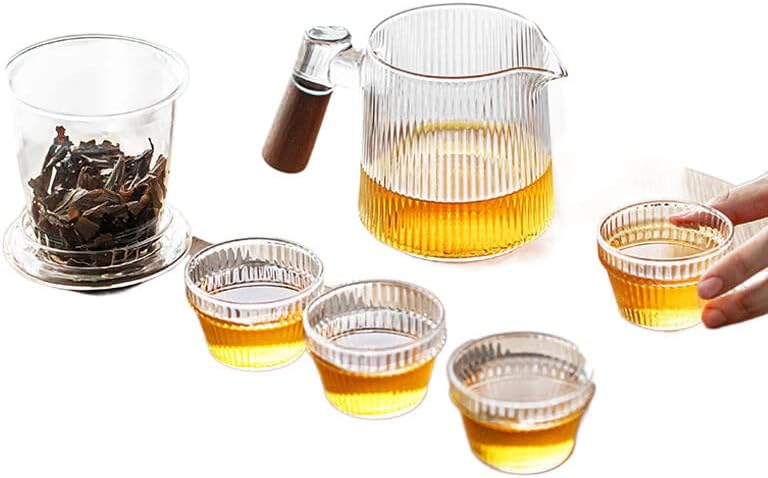 Надворешно чај за патувања сет за преносно стакло една тенџере четири чаши 户外 旅行 便携式 玻璃 一壶 四 杯 过 过
