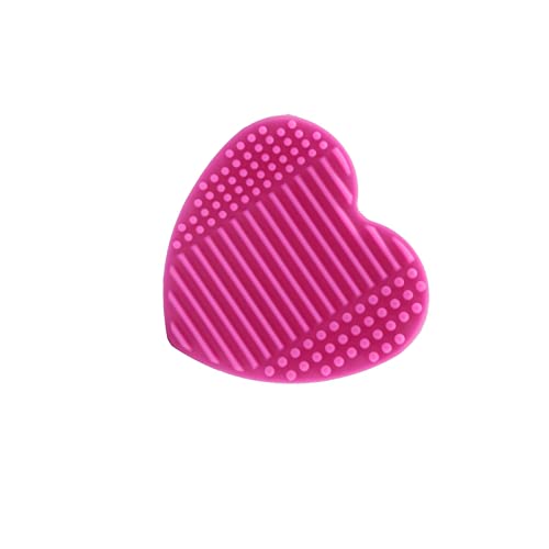 Dmquanlian шминка чиста чистач за шминка во форма на срце, чистење подлога со дупки за чистење четка за четки за четки за четки