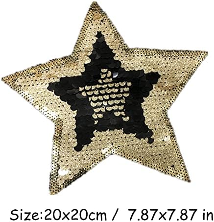 Starsвездите шијат на Sequins Patch везени со монистра аплики закрпи за шиење облека за џемпери маица растителни фармерки јакна облека