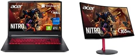 Acer Нитро 5 AN515-58-525P Игри Лаптоп | Intel Core i5-12500H | GeForce RTX 3050 | 15.6 FHD 144Hz IPS | 8GB DDR4 | 512GB SSD | Убиец Wi-Fi 6 Нитро 15.6 Ранец