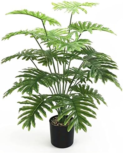 ВТМЛГ Големи Вештачки Растенија Монстера Зелен Лист Тропска Палма Лажен Кокос Кондензиран Растение Дома Декор