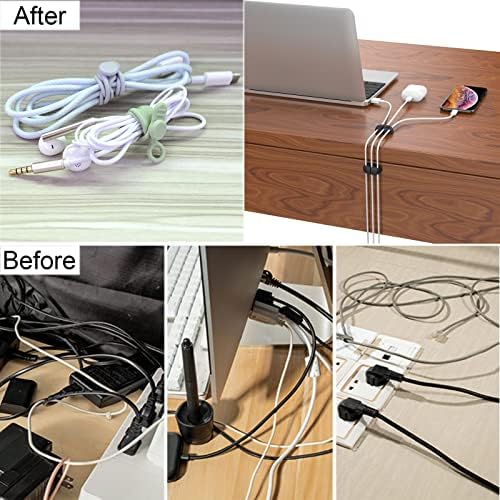 Комплет за организатор на гумени кабелски врски, кабелски ленти за еднократно користење врски со врски за управување со жица, држач