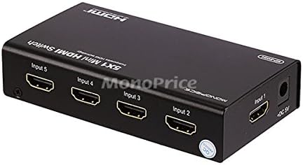 Monoprice 108203 Mini HDMI прекинувач со далечински управувач
