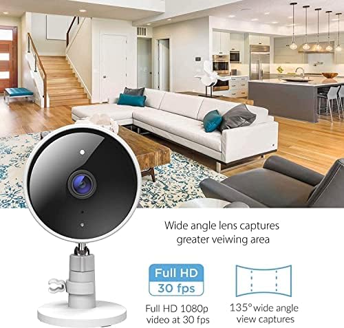 Д -линк Внатрешна безбедносна камера на отворено, WiFi Ethernet, Full HD 2 Way Audio Cloud Recording Motion Detection Smart Home