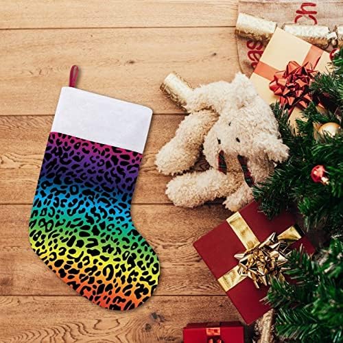 Шарен леопард Божиќ што виси порибување симпатична садо Мраз за украси за украси на Божиќ