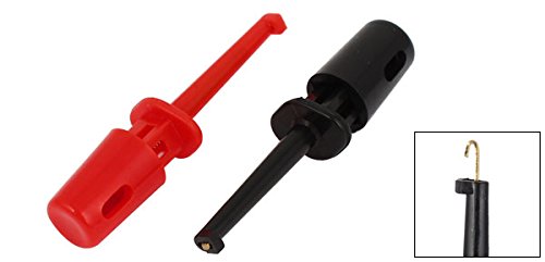 uxcell 2 парчиња црвен црн електричен волутен мерач на волта на олово за тестирање на жица 40мм за тестирање на 40мм