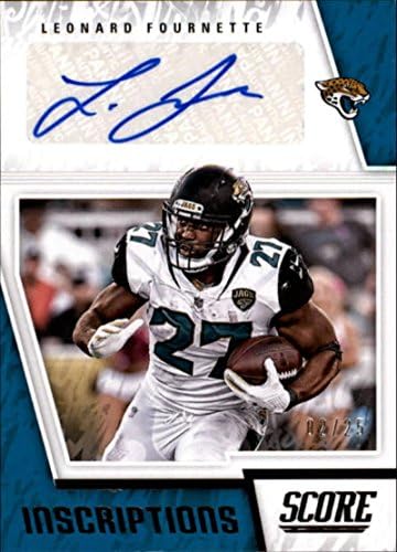 2018 резултати натписи 36 Leonard Fornette Auto Autograph 2/25 Jaguars NFL Football Trading Card