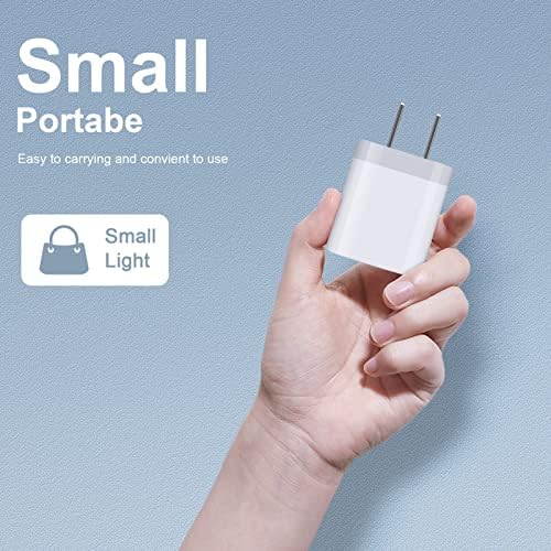 Iphone Block Wall Wall Charger, Sicodo 2.1A Double USB Wallиден приклучок Адаптер за полнење тули за тули за iPhone 14 13 12 11 SE Pro