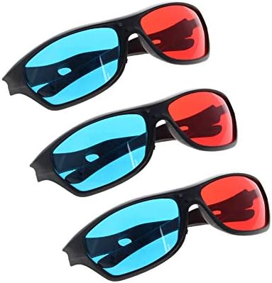 Јутагос 3 Пара 3д Стакло Црвено Сино 3Д Очила ЗА 3д Филмови Игри Лесни Едноставни 3д Очила За Гледање Анаглиф Очила
