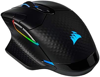 Корсаир Темно Јадро RGB Pro, БЕЗЖИЧЕН FPS/Моба Игри На Глувчето Со Slipstream Технологија, Црна, ПОЗАДИНСКО Осветлување RGB LED, 18000 DPI,