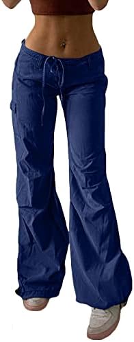 Cokuera женски баги карго панталони Обични улични ладни трендовски работни панталони Елегантни ниско-половини со широки панталони