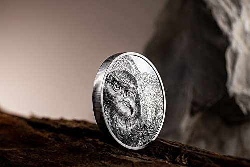 2023 Де Дива Монголија Пауеркоин Сокол 2 Мл Сребрена Монета 1000 Тогрог Монголија 2023 Доказ