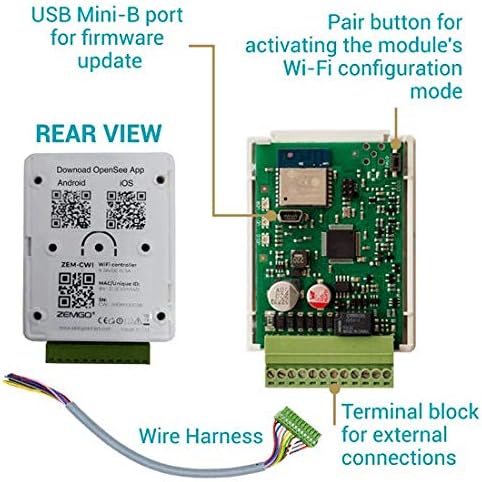 Zemgo FPC-8479 Smart Mobile WiFi Controller 4 Систем за контрола на пристап до вратите, Android + Apple App, веб-прелистувач + Далечинско гледање
