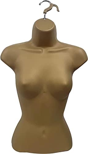 Displaytown Bronze Male + бронзена женска манекенска инјекција формира половина заоблена форма на половината на телото на телото