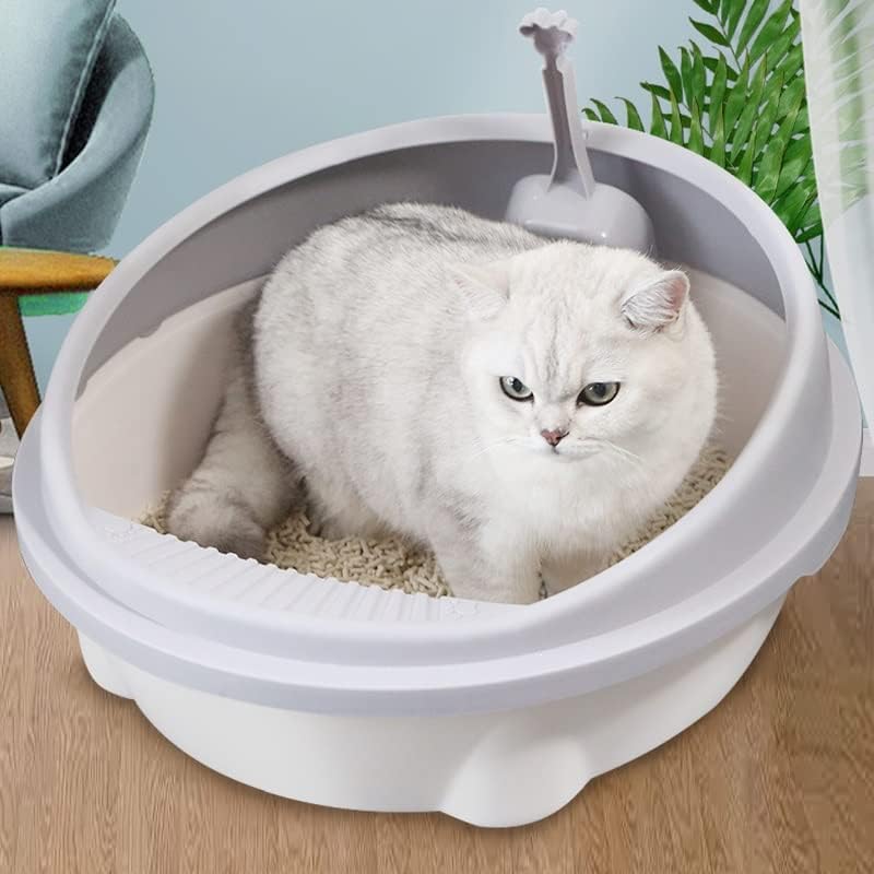 СЛАТИОМ Полузатворена Кутија За Песок За Отпадоци Лажичка Против Прскање Преносни Големи Отворени Мачки Кревет Голем Простор Миленичиња Тоалетни Производи
