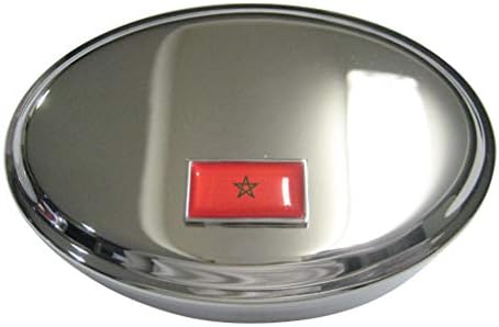 Киола Дизајнира Тенка Гранична Мароко Знаме Овална Ситница Накит Кутија