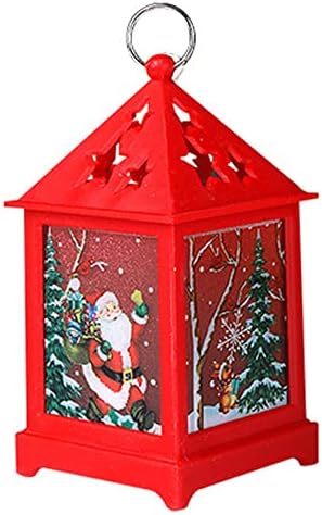 Yhqsiks Божиќен снежен глобус светло-фенер- украси за новогодишни украси за украси за празници за семејство, деца или пријатели Божиќен