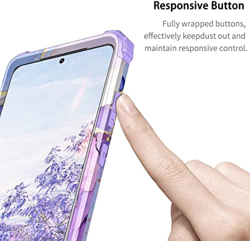 HEKODONK за ​​Samsung Galaxy S21 Ultra Case, тешка заштита од шок -заштита тврда пластика+силиконска гума хибрид 3 во 1 заштитен случај