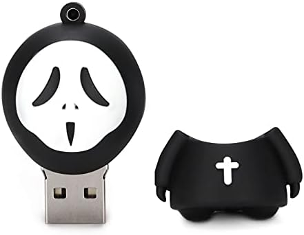 USB Flash Drive USB2.0 Мемориски стап, безличен Ghost Cartoon U Disk Drive Stare Ultra Drive со голема брзина на палецот, пренос