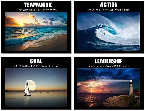 Декор за визуелна уметност голема мотивација тимска работа лидерска акција цел инспиративни цитати платно wallидни уметности океански
