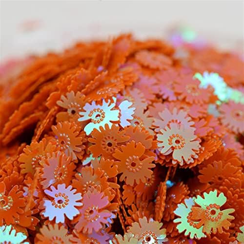 10g пајлети Дејзи цвет лабави секвенци за занаетчиски додатоци за шиење облека DIY конфети за бегство декор 10мм, свежо зелено