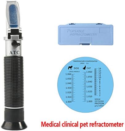 Тестер за урина од баугер ПЕТ со клинички рефрактометар за животни ATC преносен рачен со рефрактометар за кучиња и мачки за мерење на опсегот 1.00-1.06