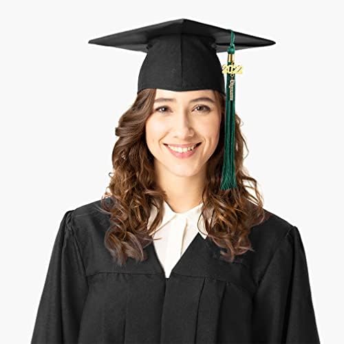 Персонализирано име 2023 Дипломирање капа за матура, зелена тасела за табели, прилагодени подароци за дипломирани студенти