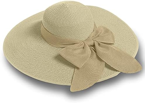 Славна сонце капа за жени, широко распространето капаче за заштита од 50+ УВ со лак, преклопна пакувачка капа на флопи плажа со лента за брадата