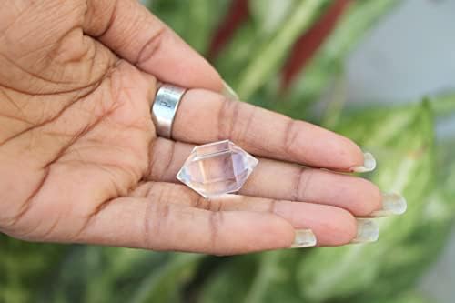 Jet убав кристален кварц Херкимер скапоцен камен Сптик дијамант заздравува слободна брошура кристална терапија оригинална кристална природна
