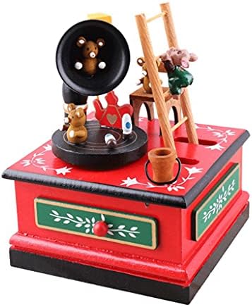 Zhyh весело-рунда Санта Клаус Музичка кутија играчка домашна декорација Мери-рунда Божиќна музичка кутија роденденски подарок