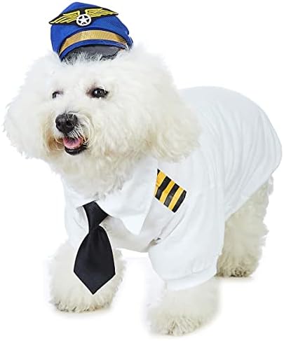 Костим на капетан на кучиња со смешни капаци за миленичиња за миленичиња за мали кучиња кученца летна маица