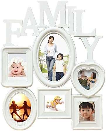 Дубао популарна семејна меморија фото рамка пластична приказ на слики поставена со wallидови 6 со повеќе големина фото рамка Фото