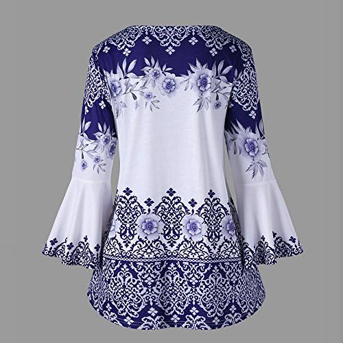 Жените Плус Големина Печатени Блузи Блузи, Мода Одблесокот Ракав Блузи Блузи Клучалката Маици