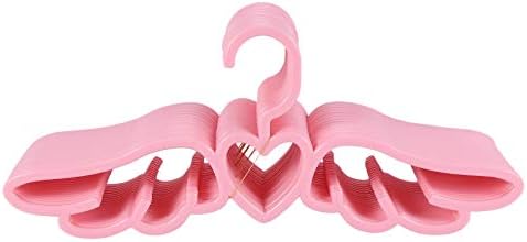 СТЕЈСИ 20 Парчиња Летаат Ангел Пластична Облека Закачалка За Кошули, Симпатична Прилично Розова Закачалка За Долна Облека За Срце