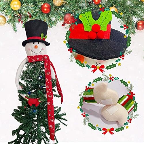 Плишана снежна круна Декорација на новогодишно украсување Божиќ Божиќно дрво Декорација Дедо Мраз и виси Декорации за забава