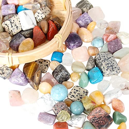 1,1lb Природни мешани кристални чипови Стоунс- Мешана лековита мешана лековита кристална чакра камења, кршен кристал мешани скапоцени камења за